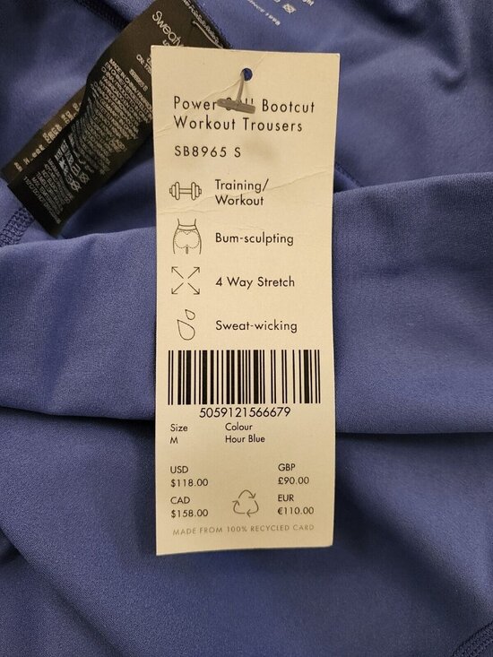 Sweaty Betty women's bootcut leggings in blue in size 8 - Picture 4 of 11